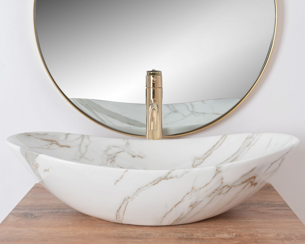 Poze Lavoar Royal Aiax Marmura ceramica sanitara - 62,5 cm