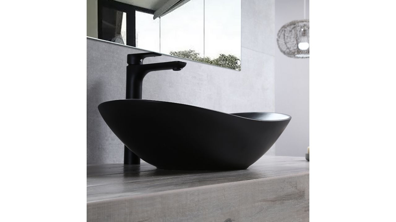 Poze Lavoar Royal negru mat ceramica sanitara – 61,5 cm