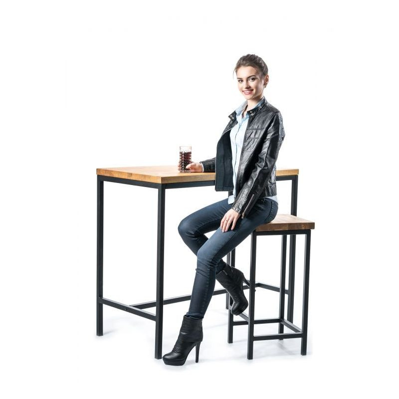 Poze Masa bar Metro stejar - L 110 x l 60 x h 100 cm