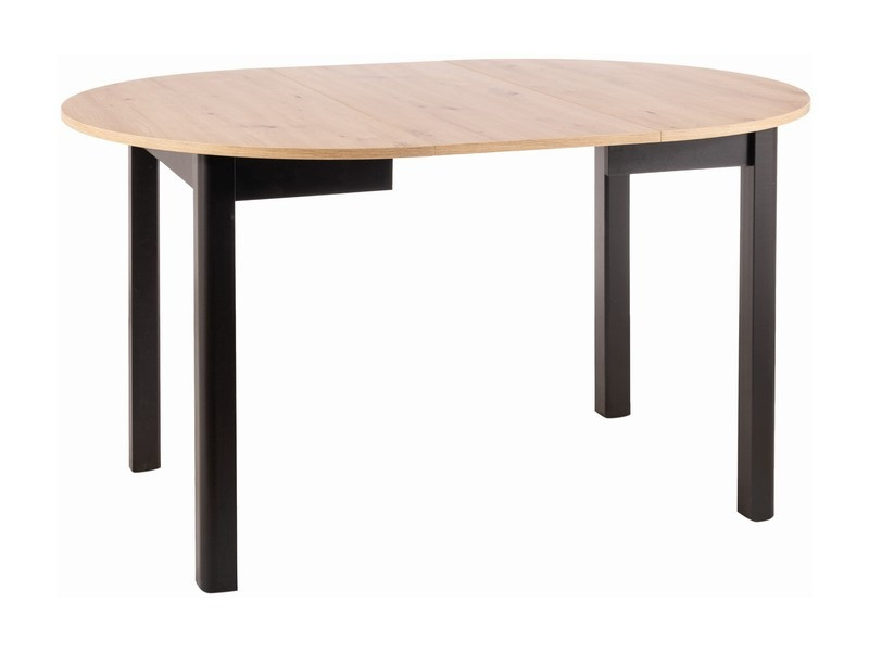 Masa extensibila dante stejar artizan/negru mat - l102-142 cm