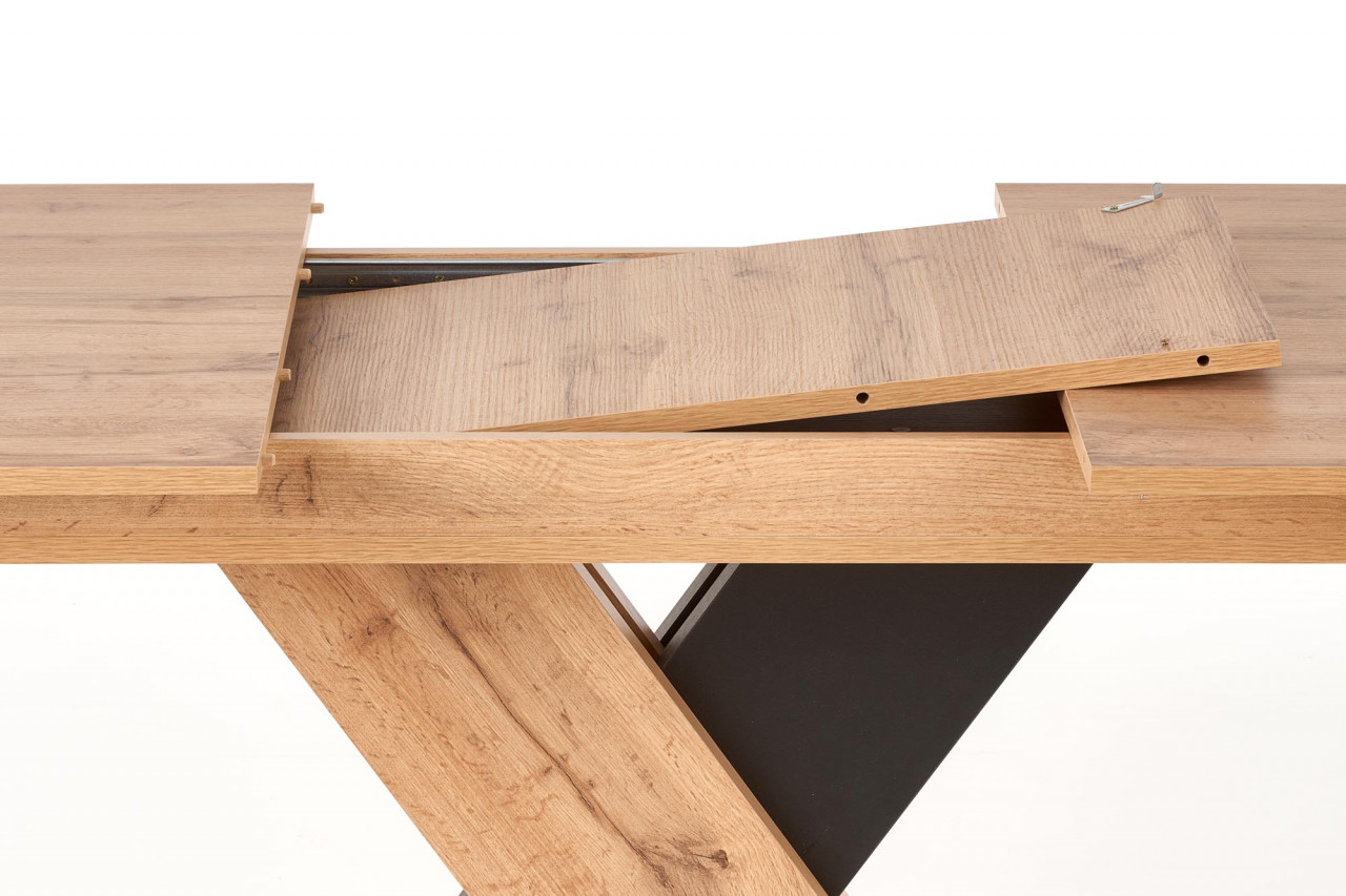 Poze Masa extensibila Xarelto L130-175 cm stejar wotan/negru