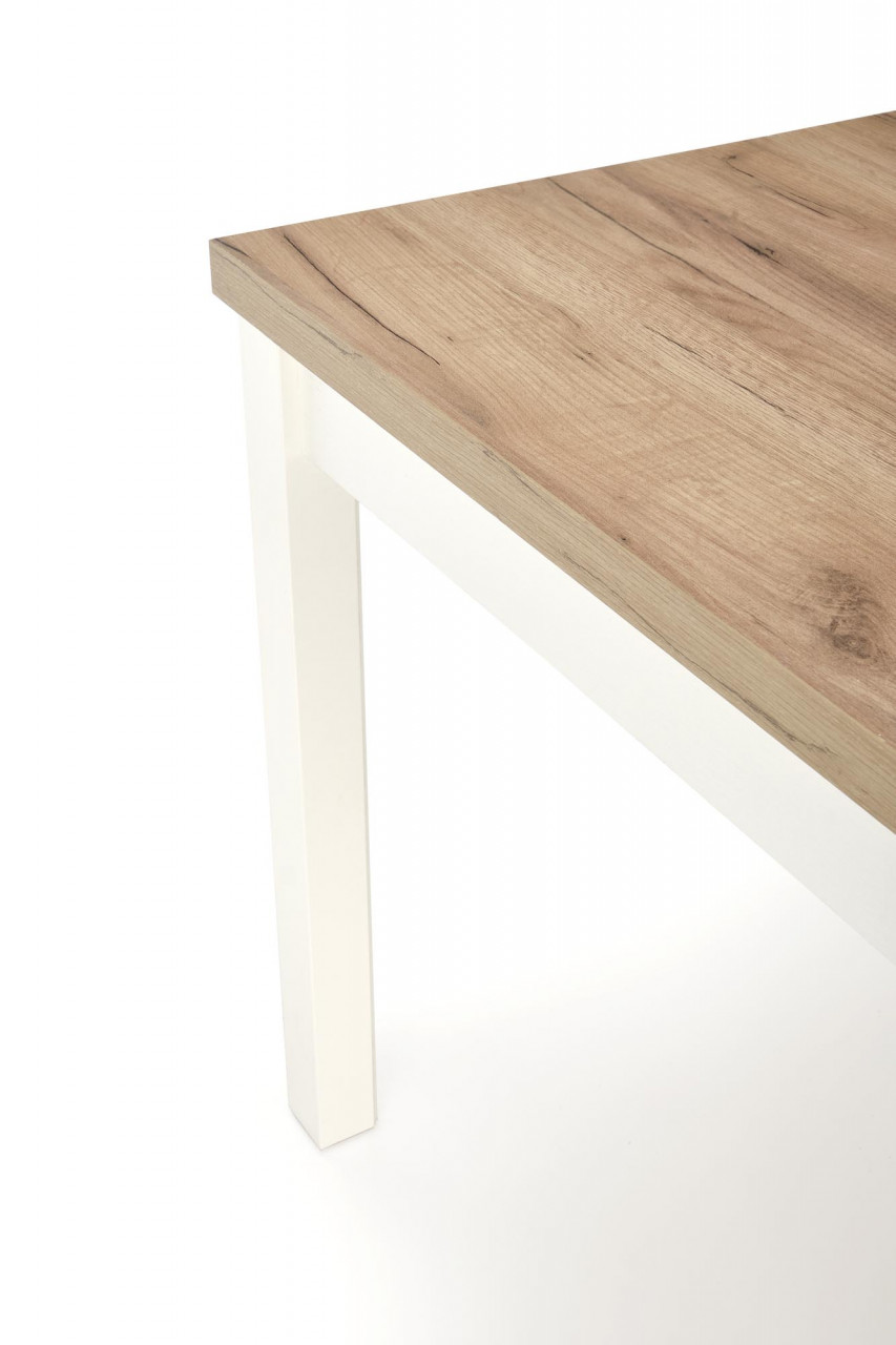 Poze Masa patrata Tiago extensibila L90-125 cm stejar craft/alb