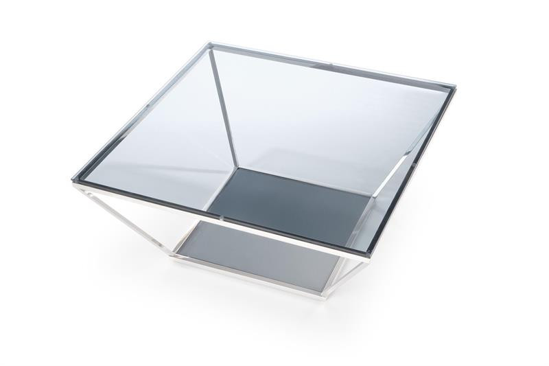 Poze Masuta cafea Fabiola Sticla/Crom - H45 cm