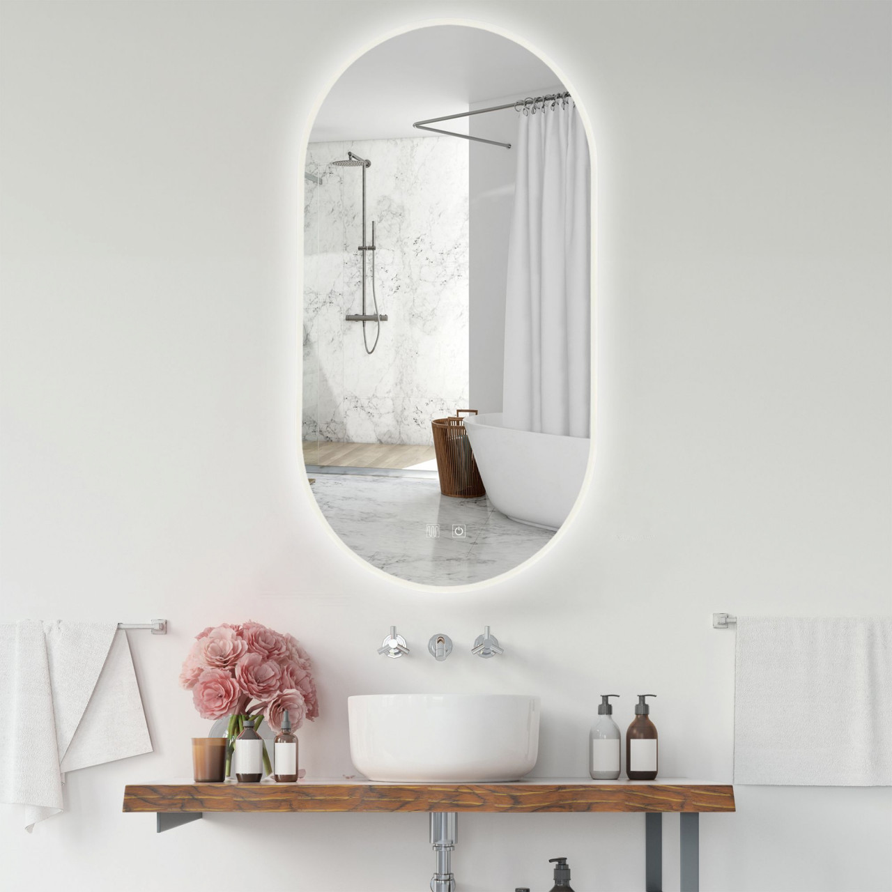 Poze Oglinda LED EGj 50x90 cm