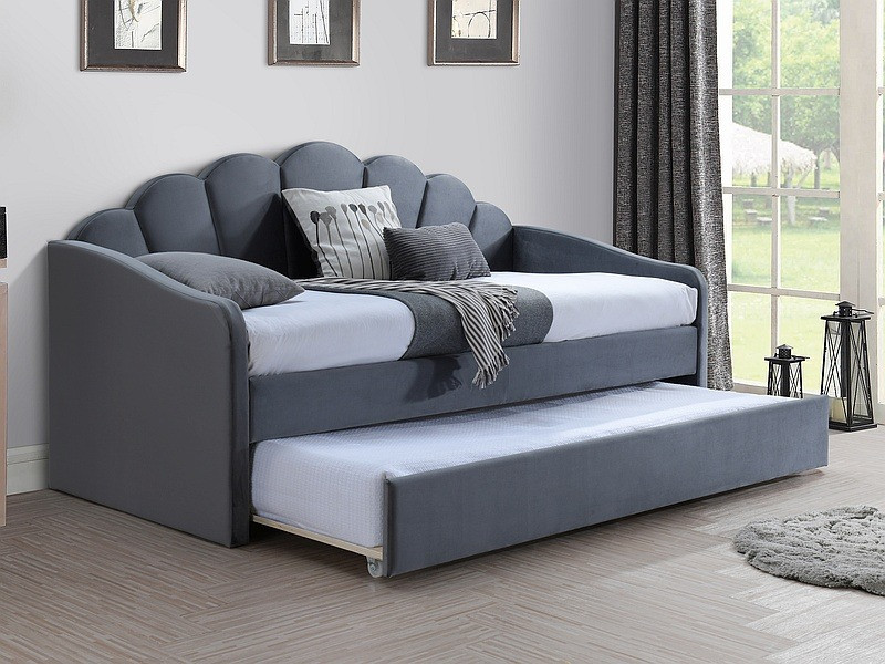 Poze Pat Bella velvet gri – 90 x 200 cm