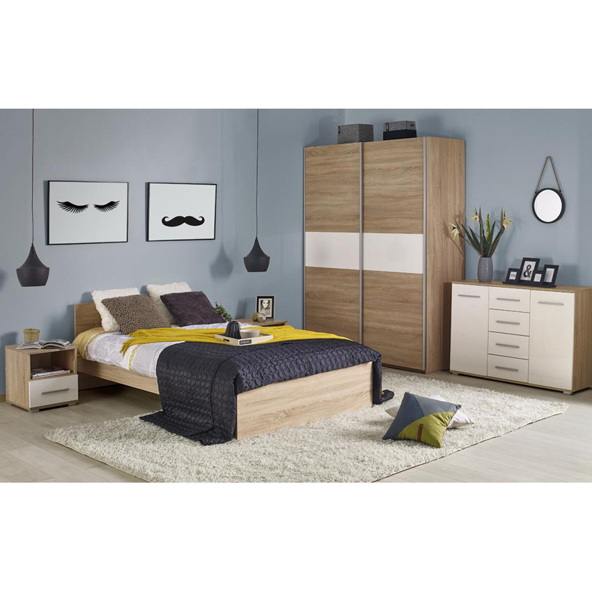 Pat mdf lima stejar sonoma - 90x200 cm