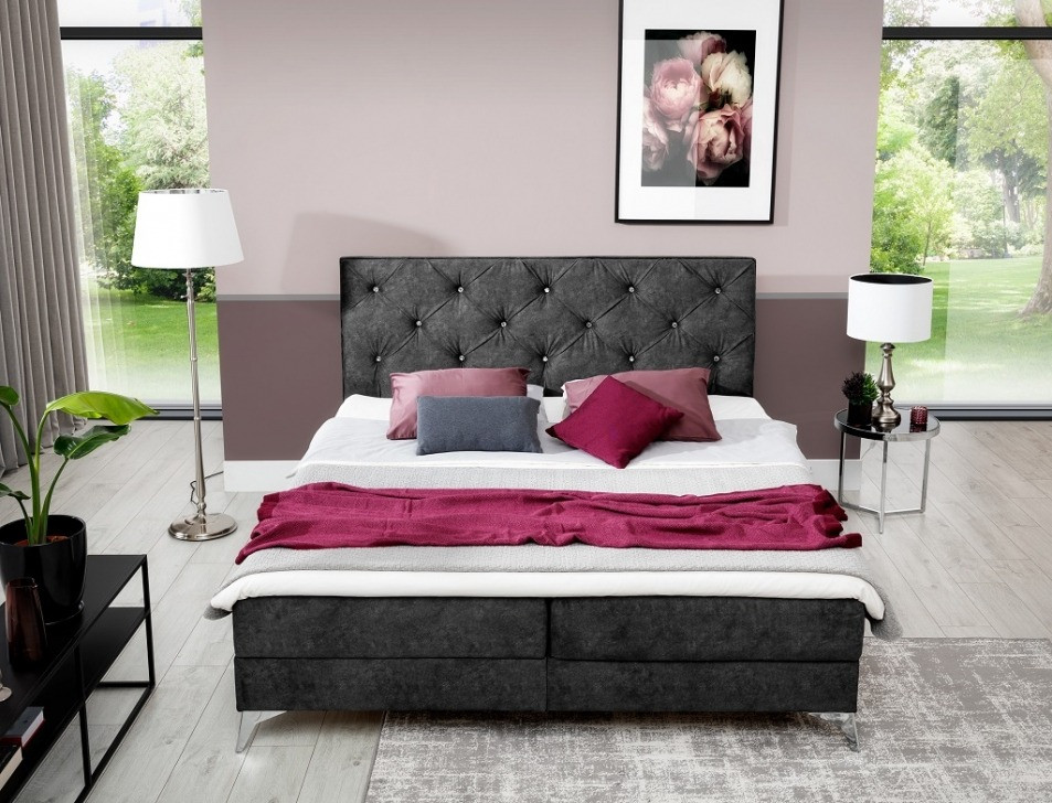 Poze Pat tapitat Adel – 160/200, L215 x l165 x h118 cm