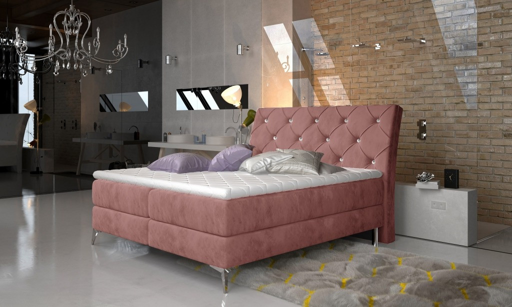 Poze Pat tapitat Adel – 160/200, L215 x l165 x h118 cm