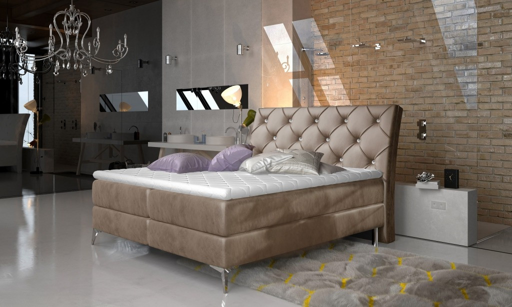 Poze Pat tapitat Adel – 160/200, L215 x l165 x h118 cm