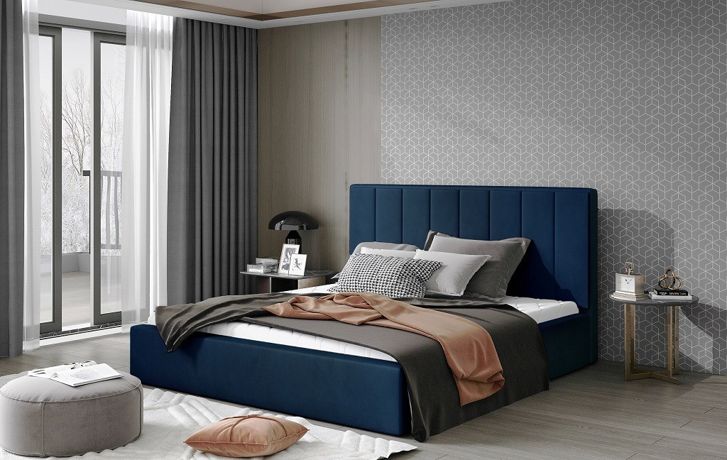 Poze Pat tapitat Audrey – 160/200, L223 x l160 x h93 cm