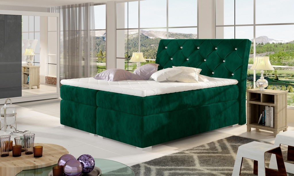 Poze Pat tapitat boxspring Balvin – 180/200 cm