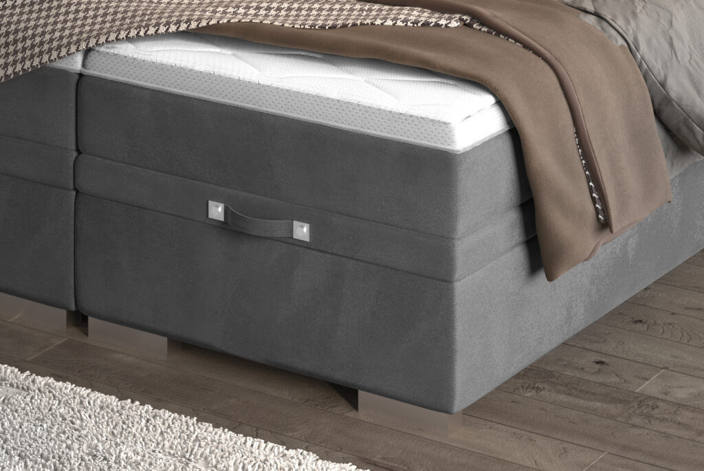 Poze Pat tapitat boxspring Gemma 160x200 cm