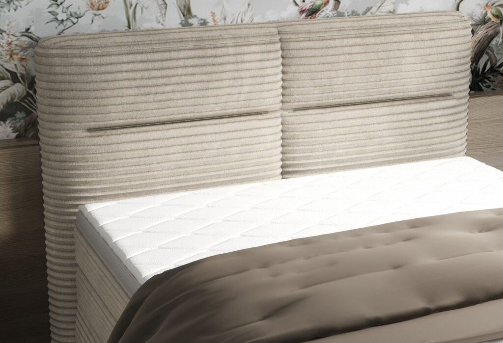 Poze Pat tapitat boxspring Hudson 160x200 cm