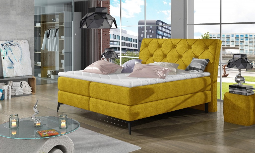 Poze Pat tapitat boxspring Laos – 160/200 cm
