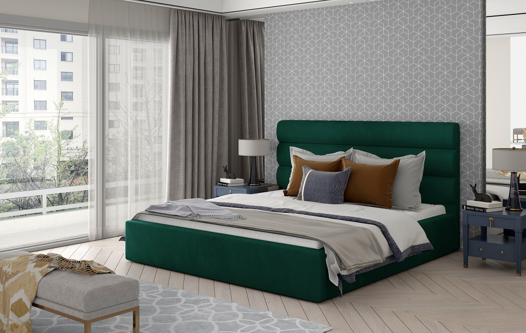 Poze Pat tapitat Caramel – 140/200, L223 x l140 x h93 cm