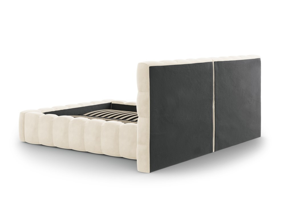 Poze Pat tapitat catifea Bali T – 140×200 cm