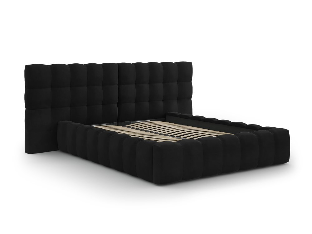 Poze Pat tapitat catifea Bali T – 140×200 cm