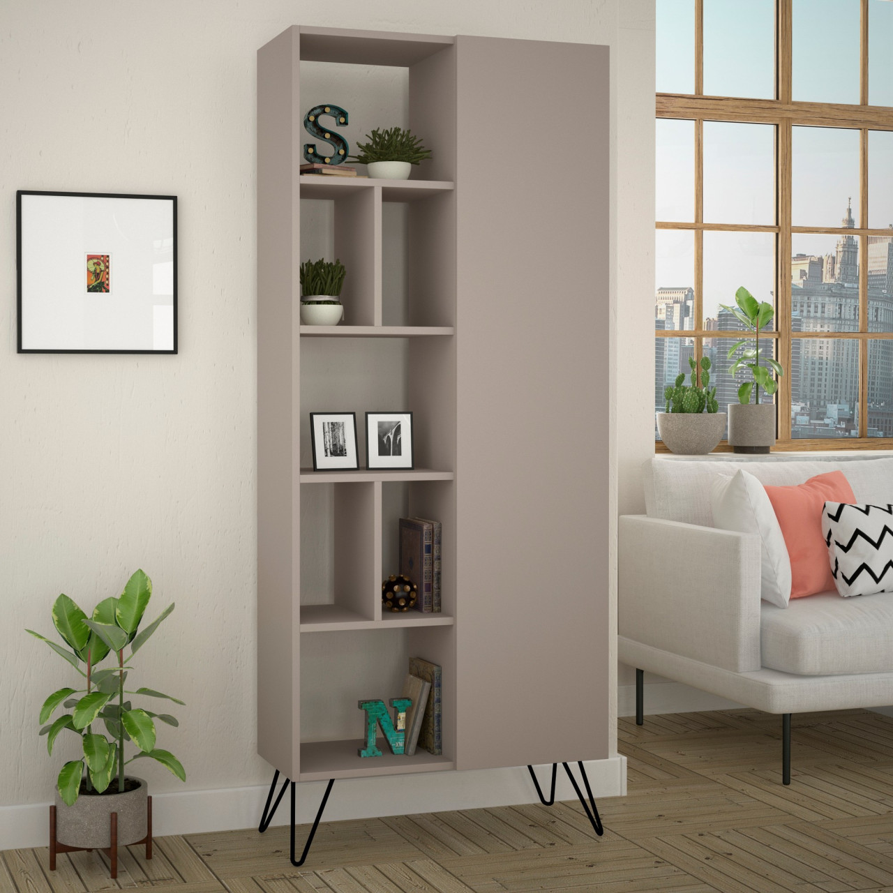 Poze Raft de carti Jedda light mocha