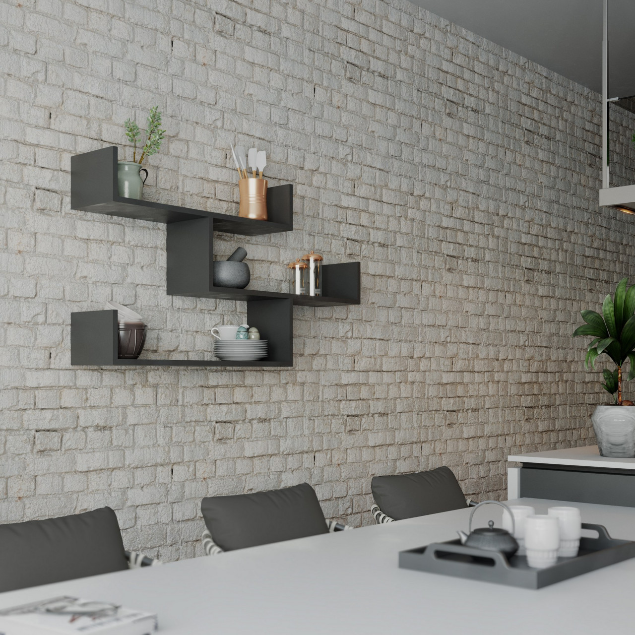 Poze Raft de perete Tibet antracit