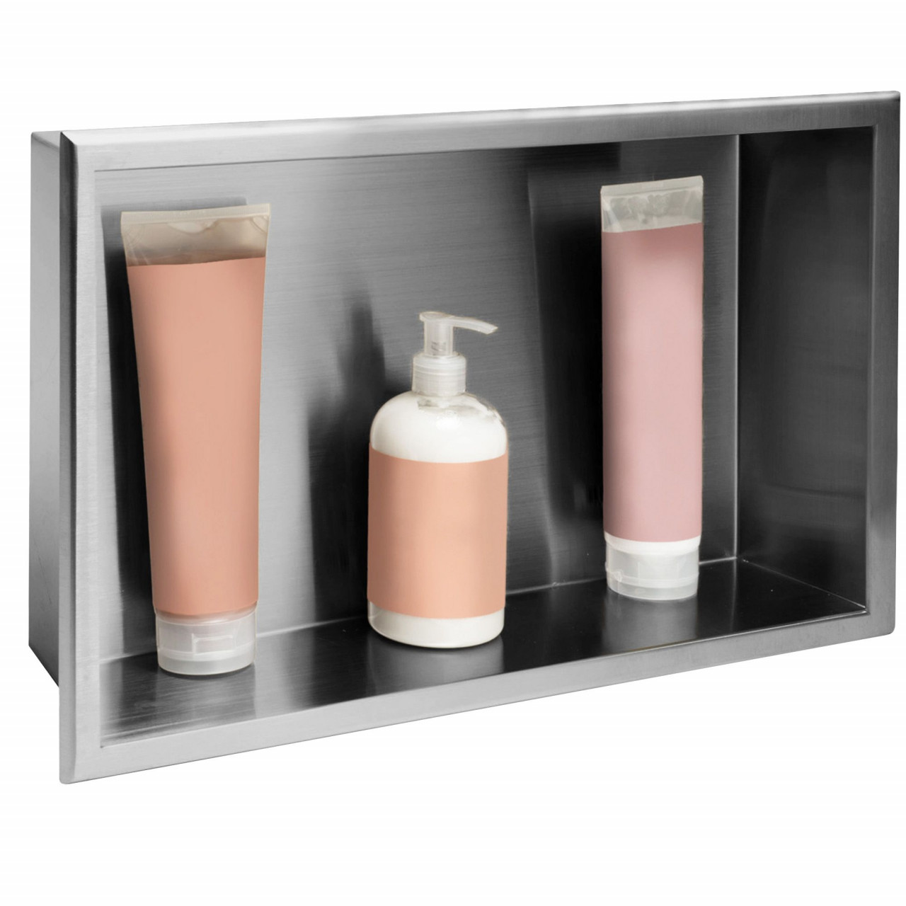 Poze Raft incastrat pentru baie 30x45 argintiu periat