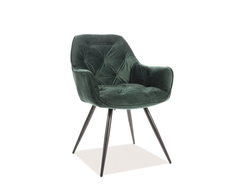 Poze Scaun Cherry velvet verde/negru Blu78