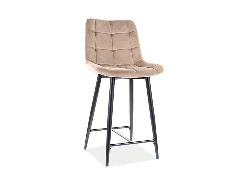 Poze Scaun de bar Chic H-2 Beige/Negru – H92 cm