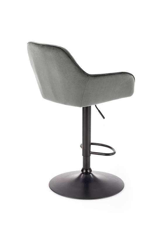 Poze Scaun de bar H-103 velvet gri – H114 cm