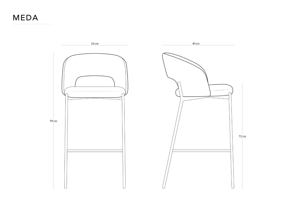 Poze Scaun de bar Meda - H99 cm