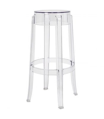 Poze Scaun de bar policarbonat transparent Charles - H76 cm
