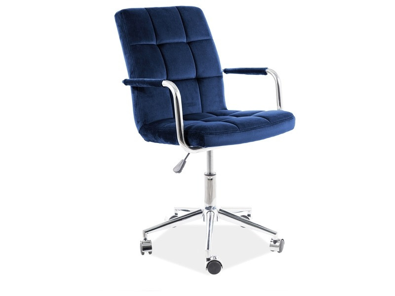 Poze Scaun de birou Q-022 velvet bleumarin Blu86