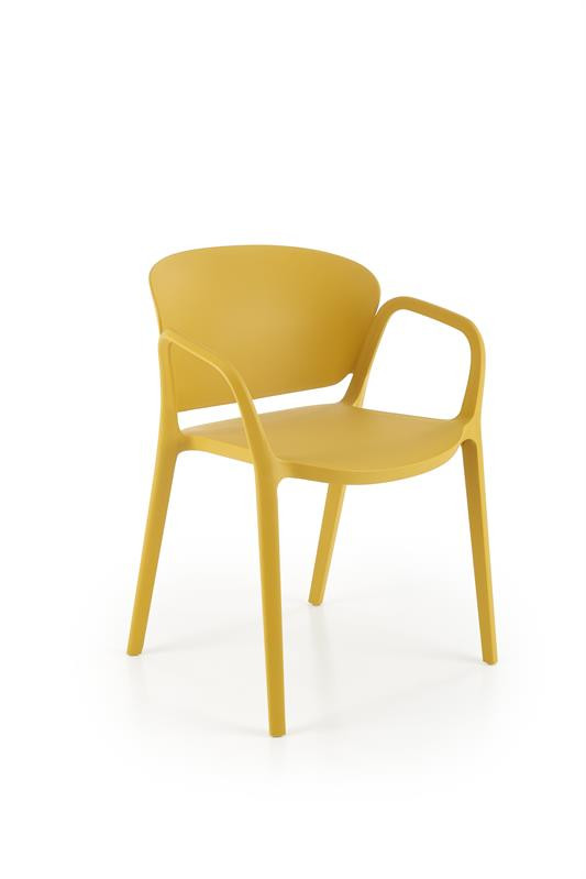 Scaun din plastic k491 mustariu