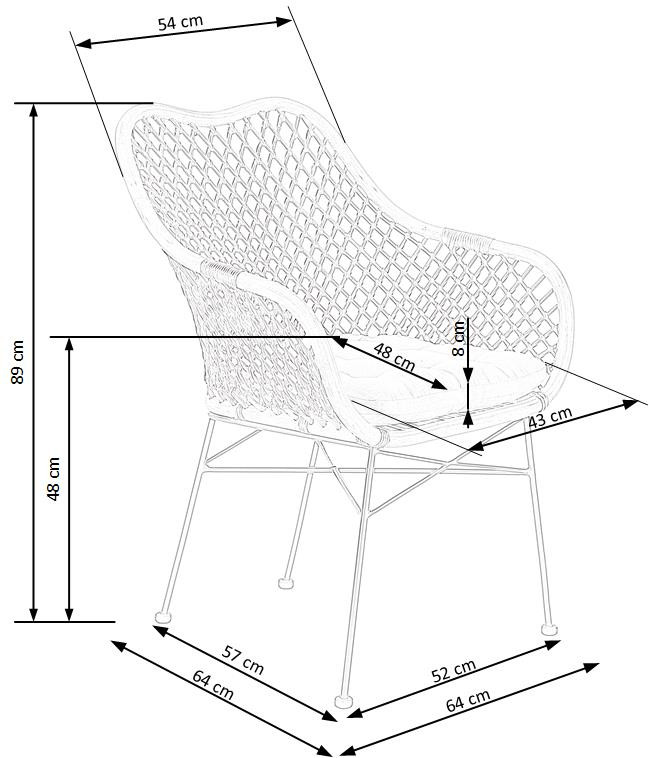 Poze Scaun K336 ratan natural