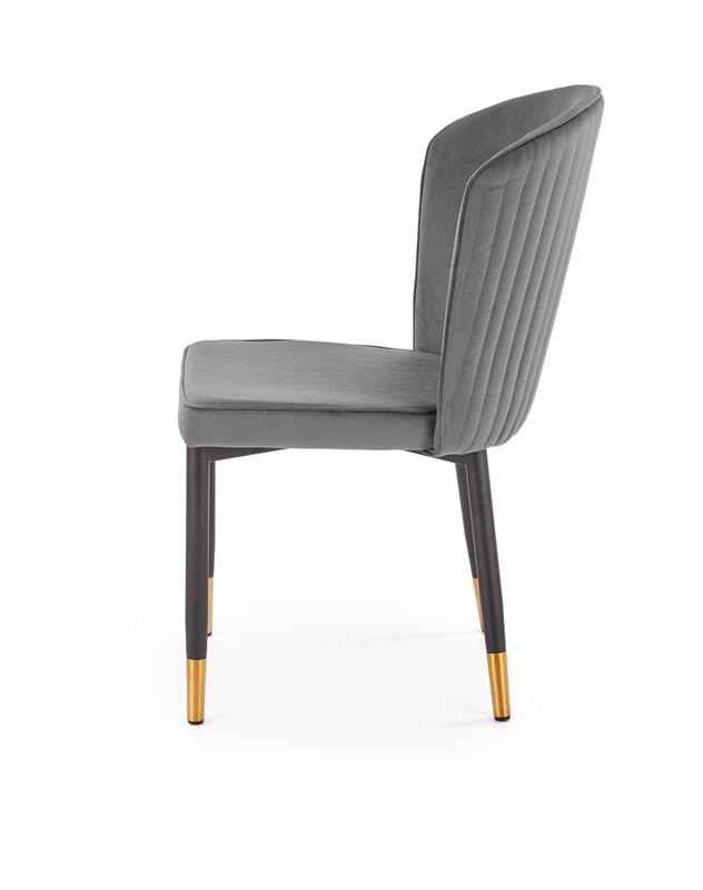 Poze Scaun K446 Velvet Gri – l51 x A55 x h86 cm