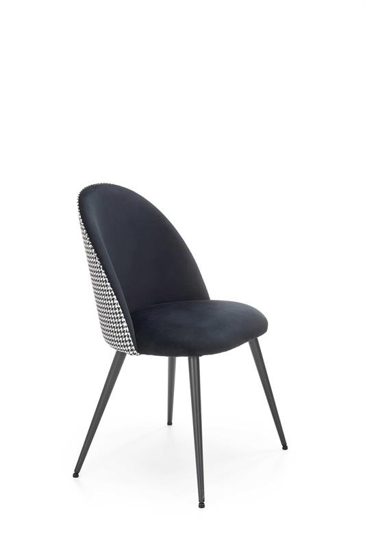 Poze Scaun K478 Velvet Alb-Negru - H 84cm