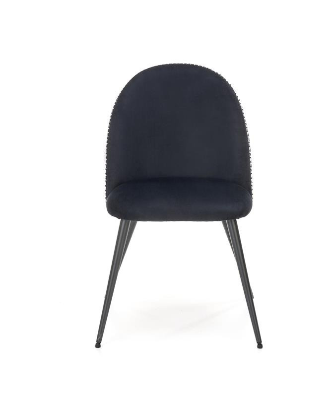 Poze Scaun K478 Velvet Alb-Negru - H 84cm