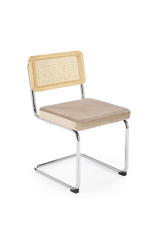 Scaun k504 ratan natural - velvet bej