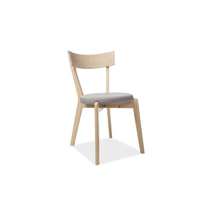 Poze Scaun lemn tapitat Nelson gri - H 78 cm