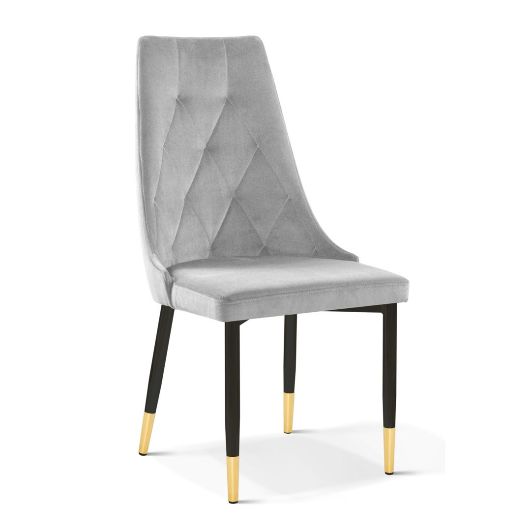 Poze Scaun tapitat Caren II picioare negru+auriu H91 cm
