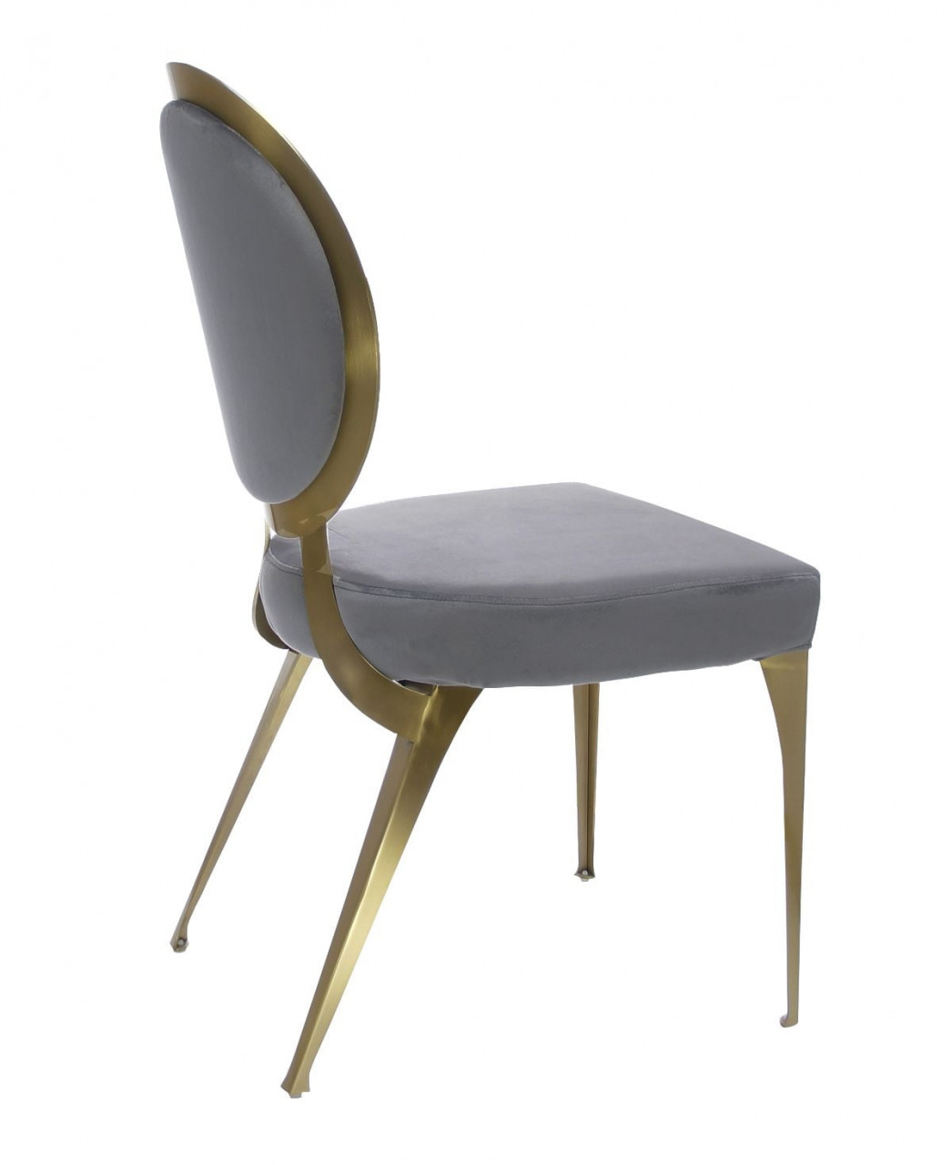 Poze Scaun tapitat Cassari gri/gold – H89 cm