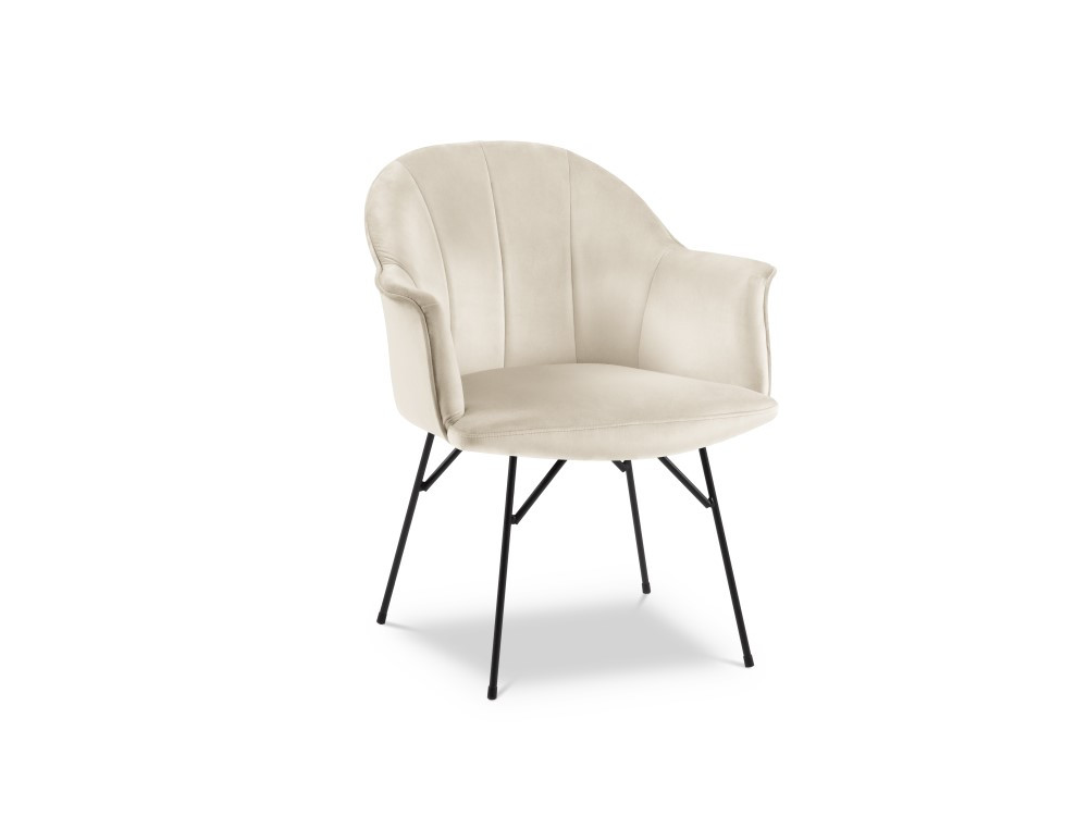 Poze Scaun tapitat cu catifea Albi - H82 cm