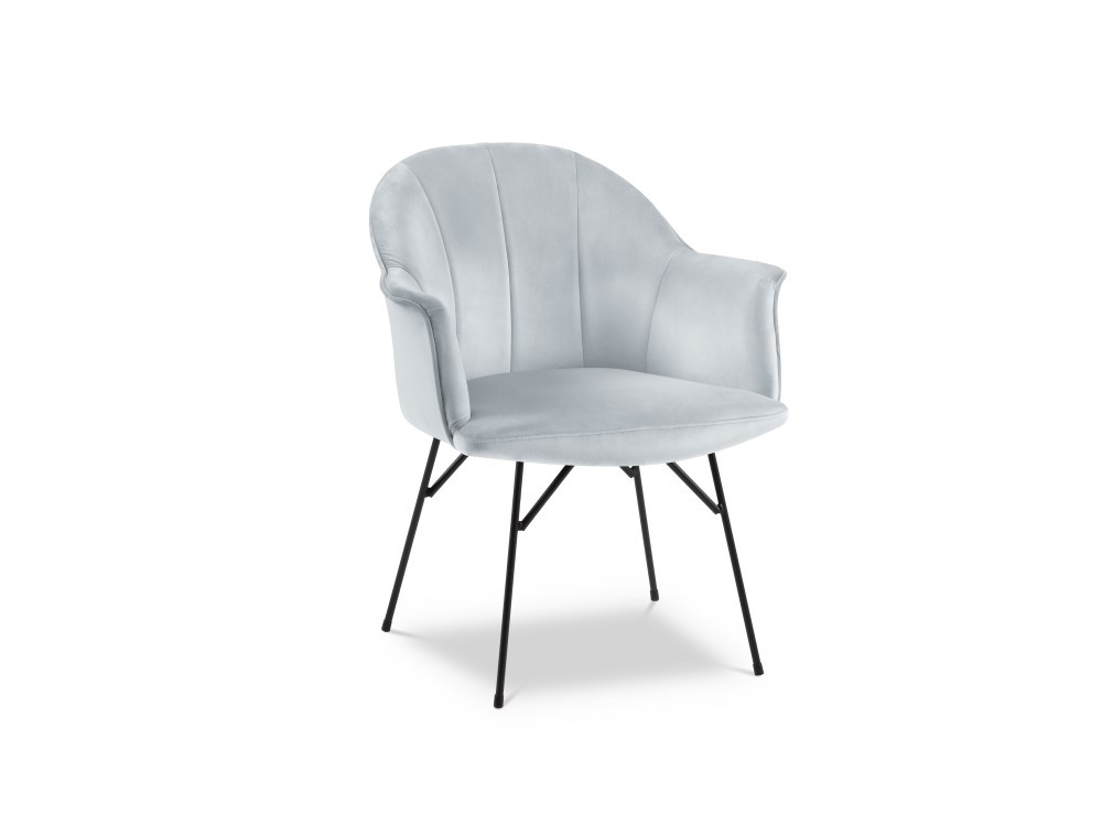 Poze Scaun tapitat cu catifea Albi - H82 cm