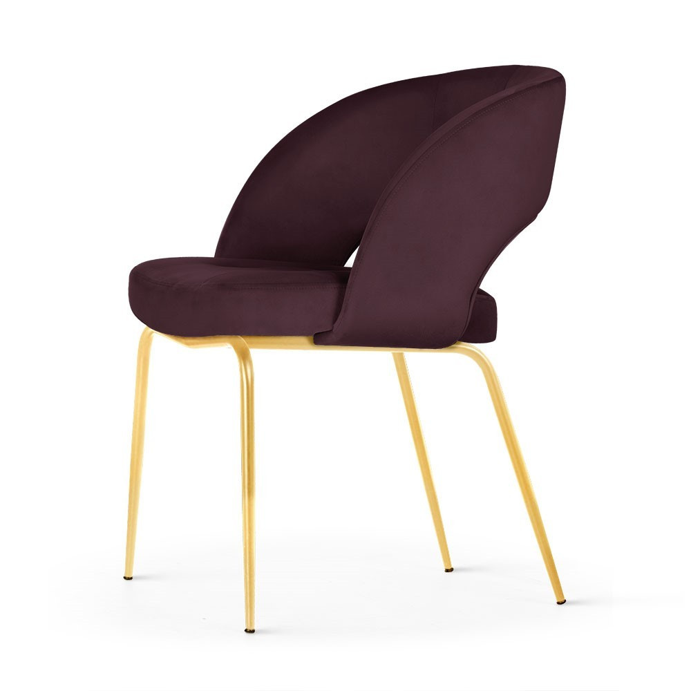 Poze Scaun tapitat Lizbona bleumarin/gold – H79 cm