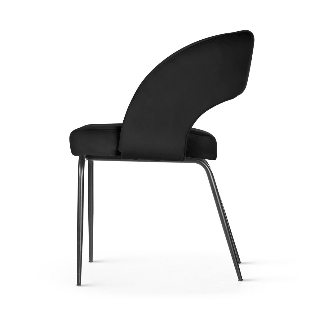 Poze Scaun tapitat Lizbona negru/negru – H79 cm