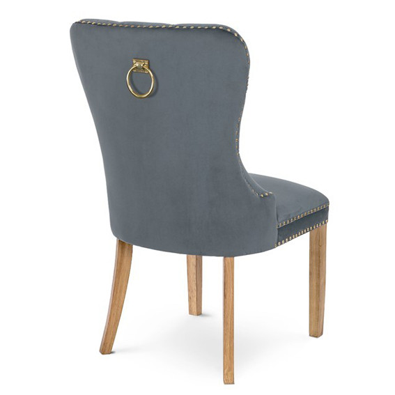 Poze Scaun tapitat Madame II Gold stejar-gri - H 101 cm