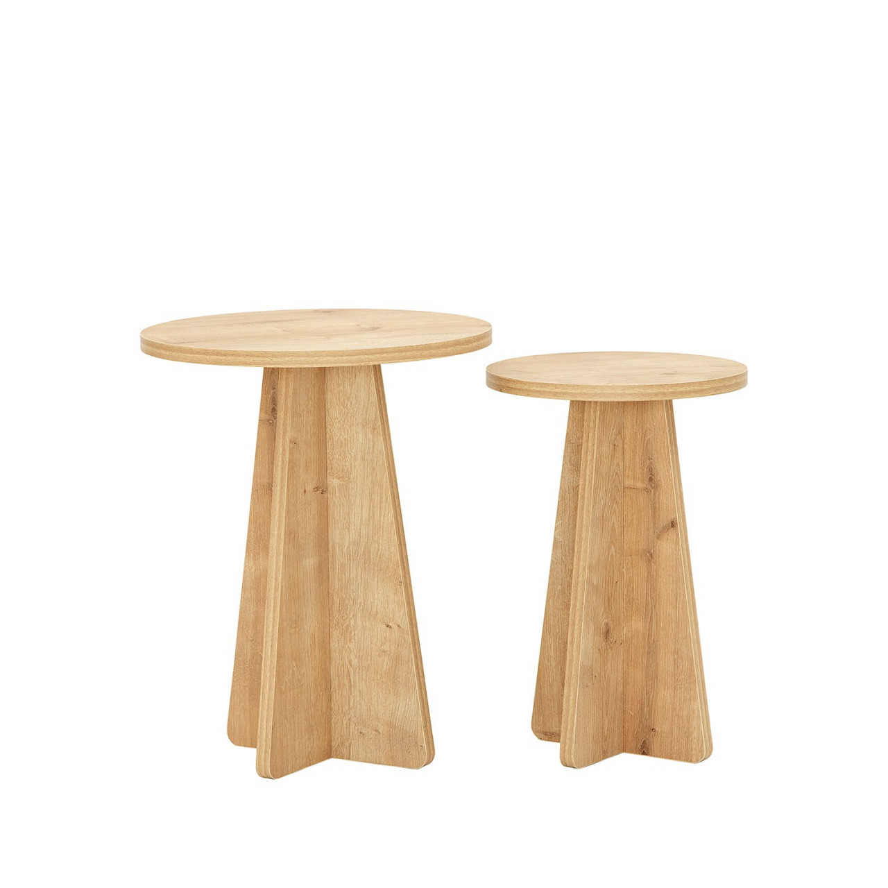 Poze Set 2 masute de cafea Mushroom stejar safir