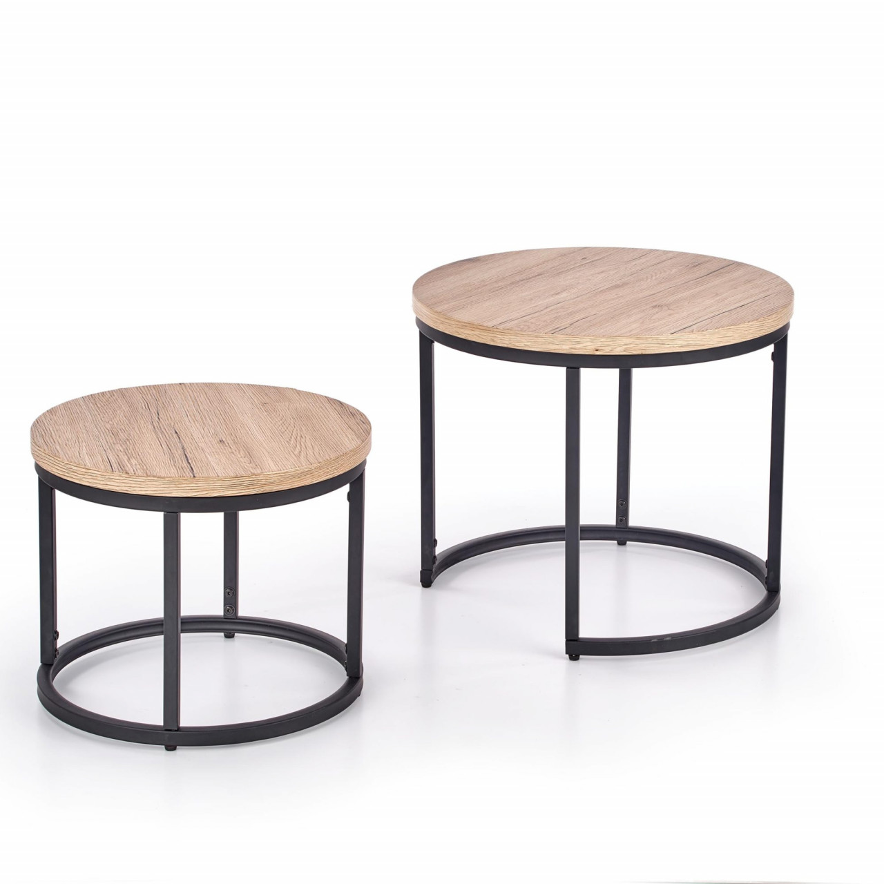 Poze Set 2 mese de cafea Oreo stejar san remo - d 43-53 x h 35-45 cm