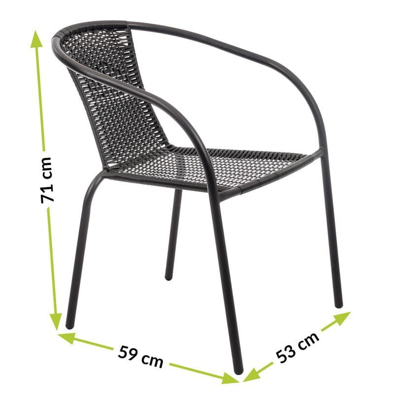 Poze Set 4 scaune Herkules negru H71 cm