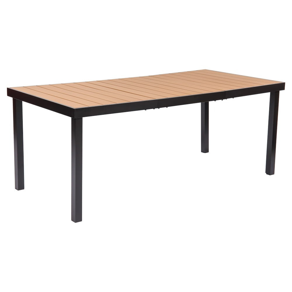 Poze Set masa + 8 scaune Izzy maro/negru L190 cm