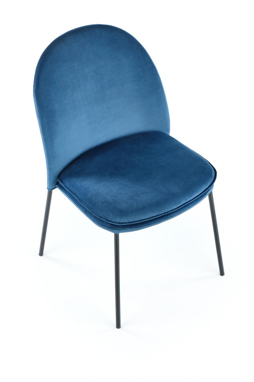 Poze Set masa extensibila Veldon L160-200 cm + 4 scaune K443 velvet bleumarin