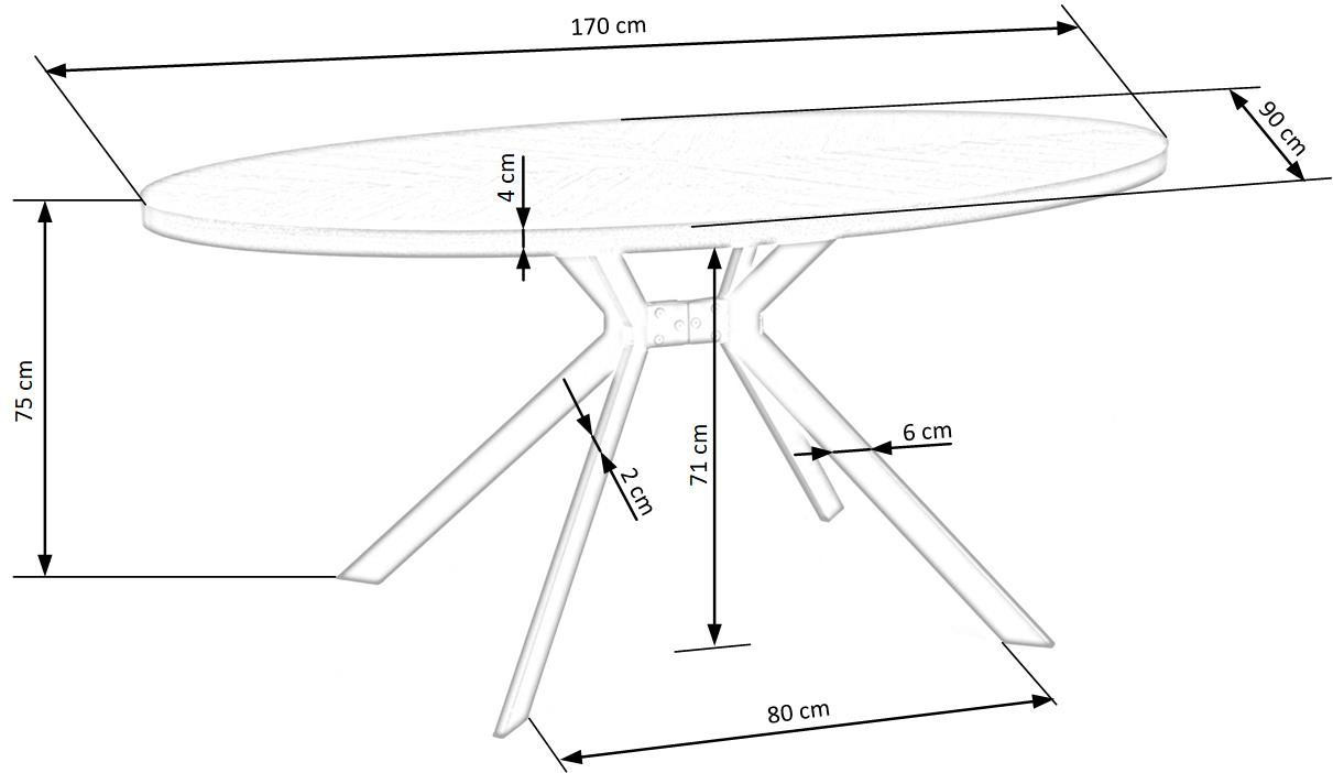 Poze Set masa Locarno L170 cm + 4 scaune K431 rosu/negru
